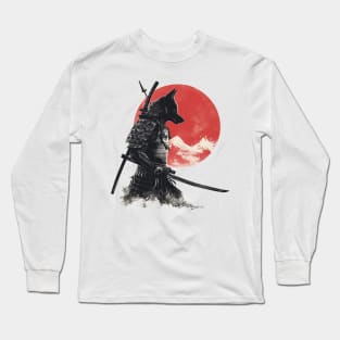 samurai wolf Long Sleeve T-Shirt